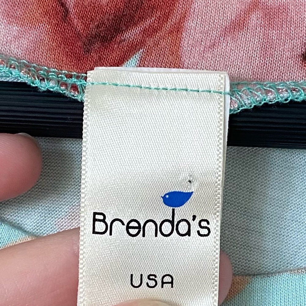 ⭐️ SOLD ⭐️ BRENDA’S USA Floral Knotted Tunic Top L - Picture 5 of 6